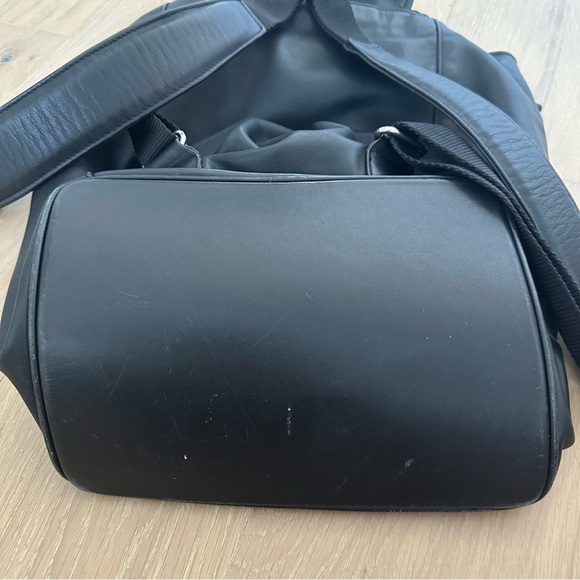 Coach Drawstring Bucket Bag Black Backpack Leather Vintage Tote Daypack Travel - Picture 11 of 15
